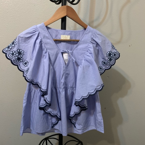 NWT Kate spade daisy embroidered top xs - Picture 3 of 10